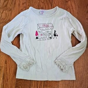 Vintage Gymboree White Graphic Long Sleeve Top Size 8 (Girls)